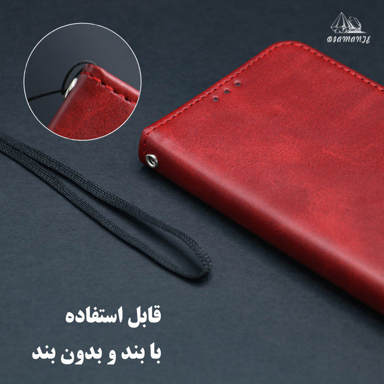 کیف کلاسوری دیامانته مدل Band Ros مناسب برای گوشی موبایل آنر X8A به همراه بندآویز