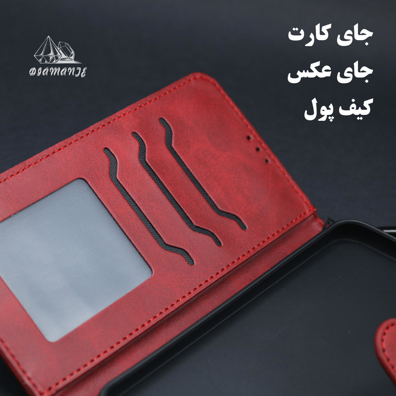 کیف کلاسوری دیامانته مدل Band Ros مناسب برای گوشی موبایل آنر X8A به همراه بندآویز