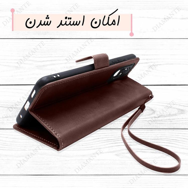 کیف کلاسوری دیامانته مدل Chanta Rd مناسب برای گوشی موبایل سامسونگ Galaxy A73 به همراه بندآویز