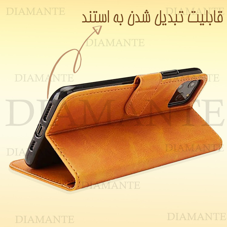 کیف کلاسوری دیامانته مدل Mokety Gn مناسب برای گوشی موبایل شیائومی Redmi Note 9 به همراه بندآویز