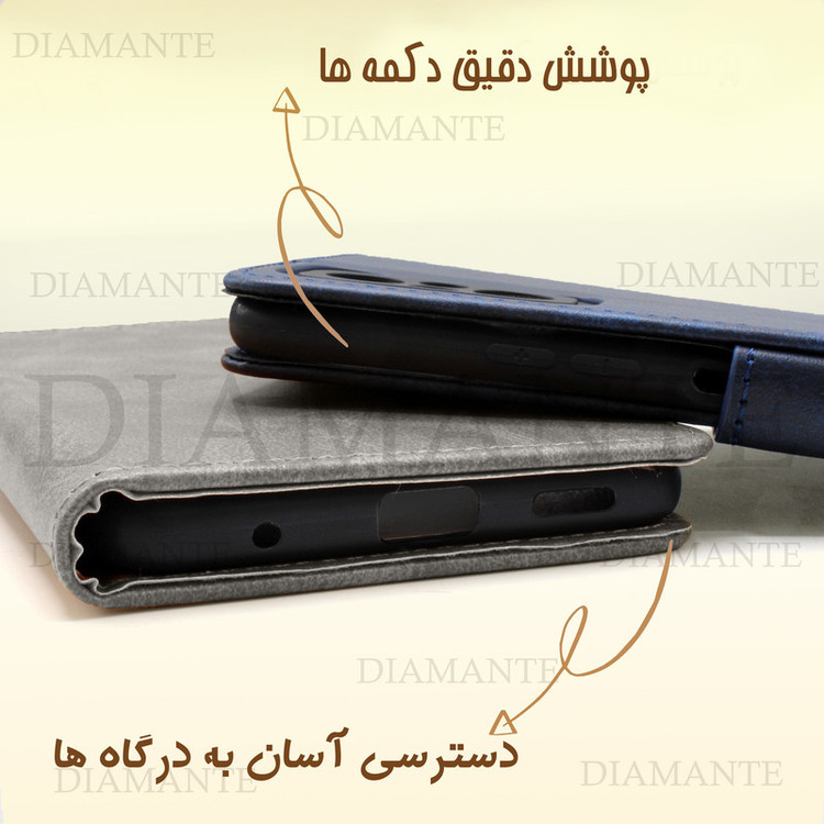کیف کلاسوری دیامانته مدل Mokety Gn مناسب برای گوشی موبایل شیائومی Redmi Note 9 به همراه بندآویز
