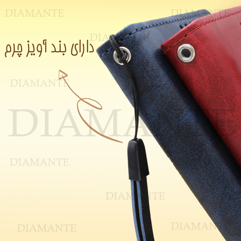 کیف کلاسوری دیامانته مدل Mokety Gn مناسب برای گوشی موبایل شیائومی Redmi Note 9 به همراه بندآویز
