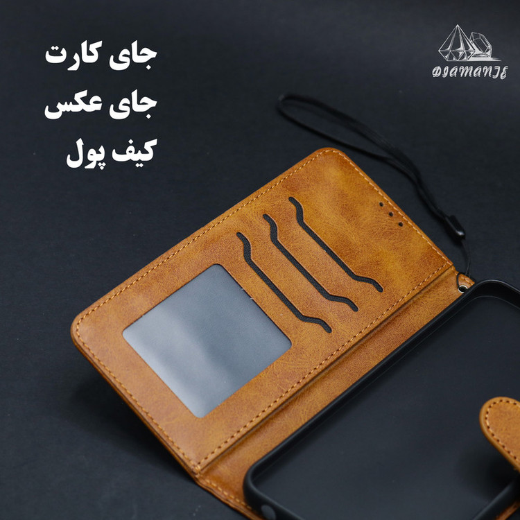 کیف کلاسوری دیامانته مدل Band Bk مناسب برای گوشی موبایل سامسونگ Galaxy A16 به همراه بندآویز