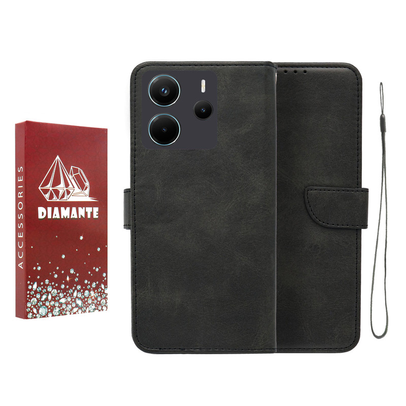 کیف کلاسوری دیامانته مدل Scusa Rd مناسب برای گوشی موبایل شیائومی Redmi Note 14 4G به همراه بند آویز
