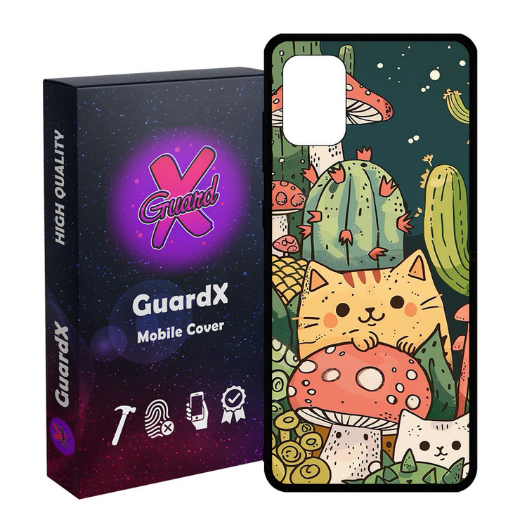 کاور گارد ایکس طرح گربه مدل Glass10782 مناسب برای گوشی موبایل سامسونگ Galaxy A31