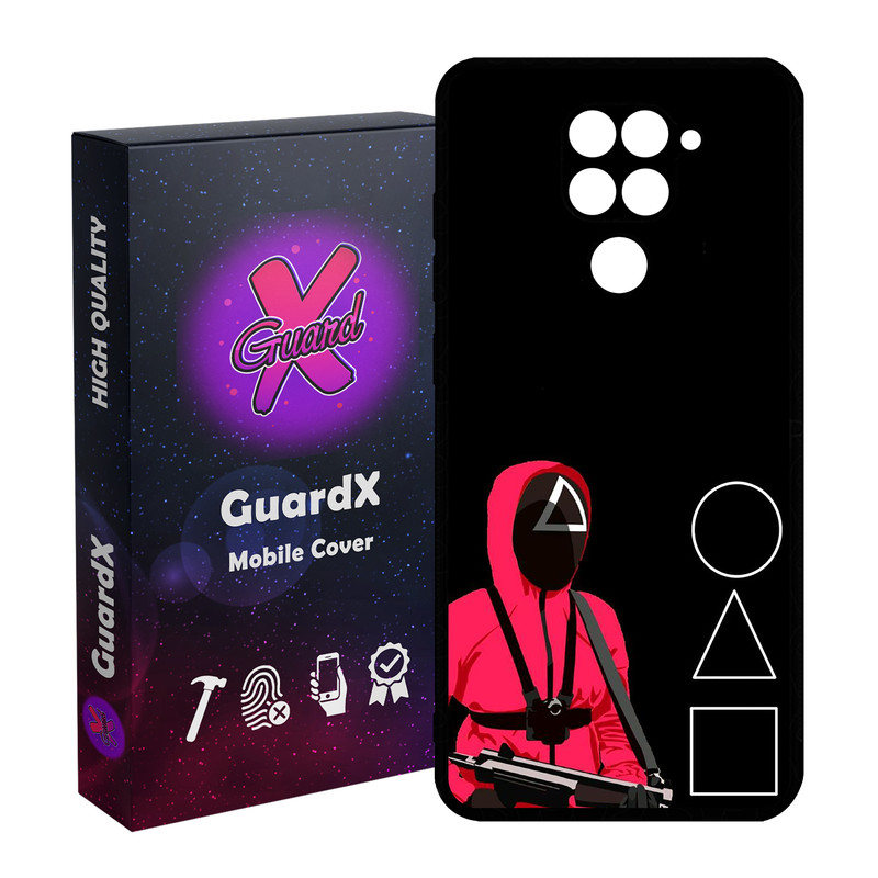 کاور گارد ایکس طرح Squid Game مدل Glass10410 مناسب برای گوشی موبایل شیائومی Redmi Note 9
