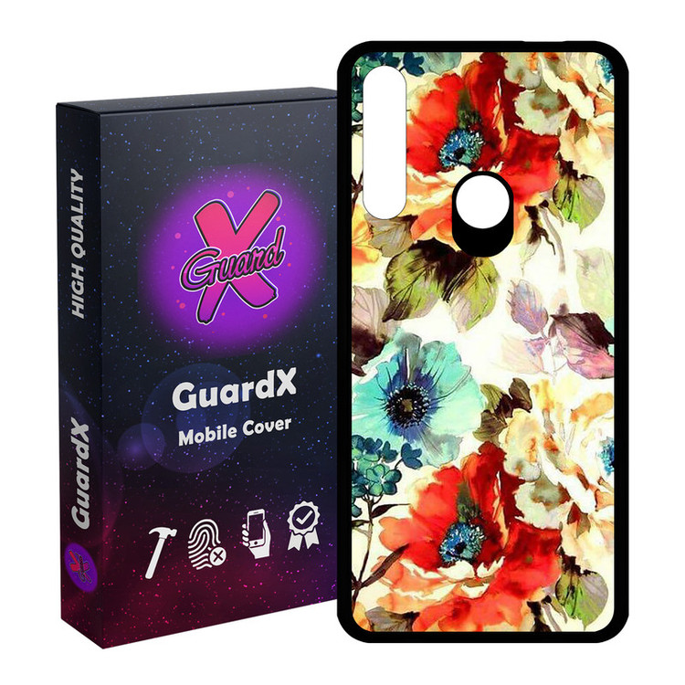 کاور گارد ایکس طرح گل مدل Glass10405 مناسب برای گوشی موبایل هوآوی P Smart Z / Y9 Prime 2019 / آنر 9X