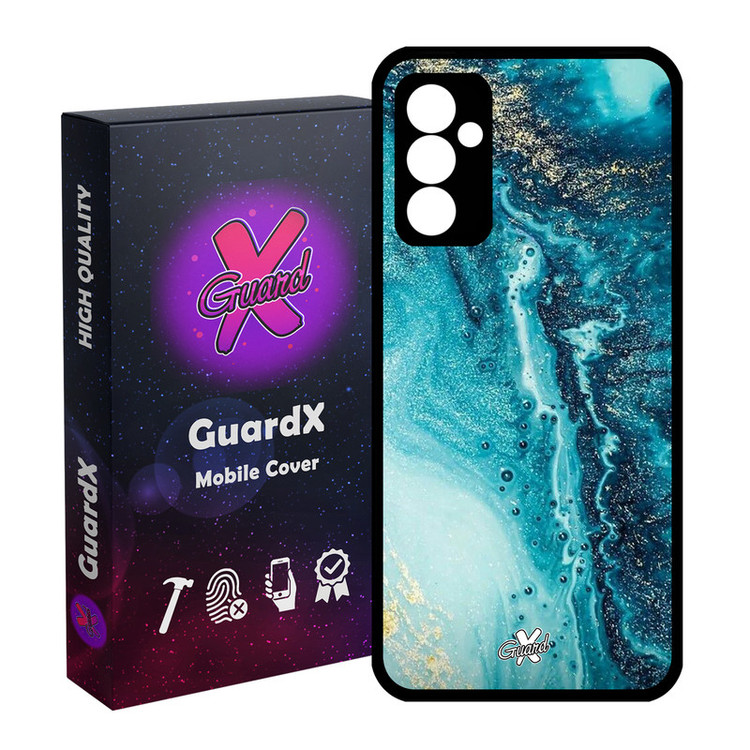 کاور گارد ایکس طرح آبی مدل Glass10402 مناسب برای گوشی موبایل سامسونگ Galaxy A34 / A34 5G