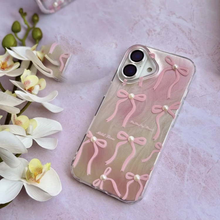 کاور طرح پاپیون مروارید دار مدل Ribbon مناسب برای گوشی موبایل اپل iPhone 12 Pro Max