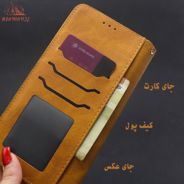 کیف کلاسوری دیامانته مدل Bond Ros مناسب برای گوشی موبایل داریا Bond 5G به همراه بندآویز