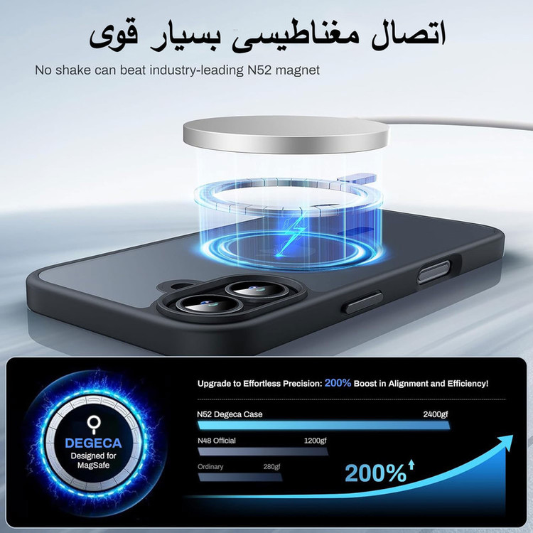 کاور بادی قاب مدل مگ سیف مناسب برای گوشی موبایل اپل Iphone 16