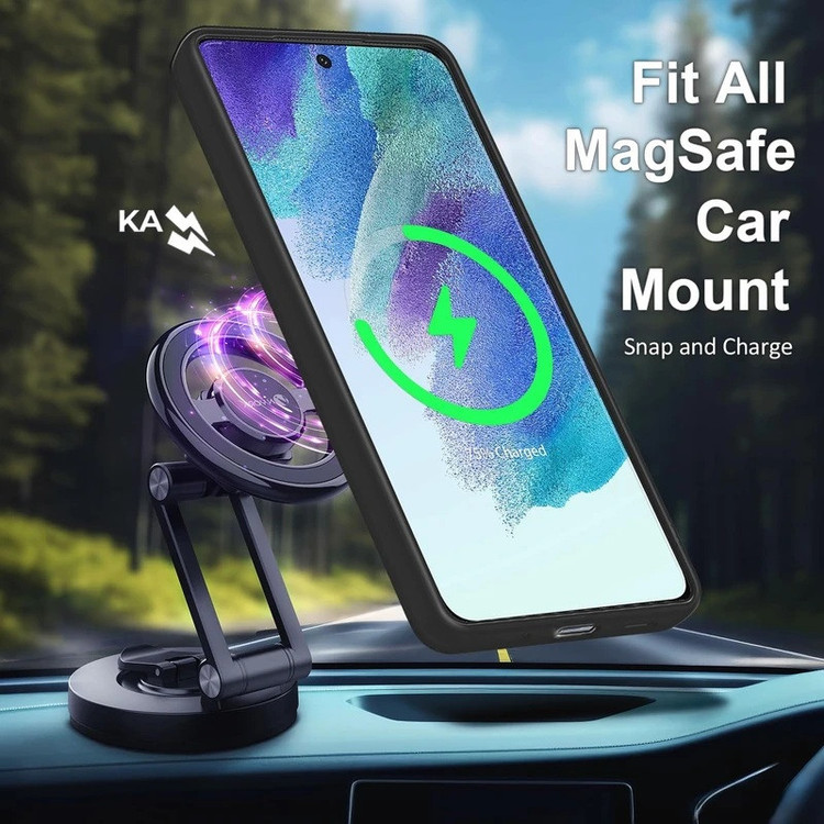 کاور بادی قاب مدل Magsafe-A 55 طرح مگ سیف مات مناسب برای گوشی موبایل سامسونگ Galaxy A55 5G / A55