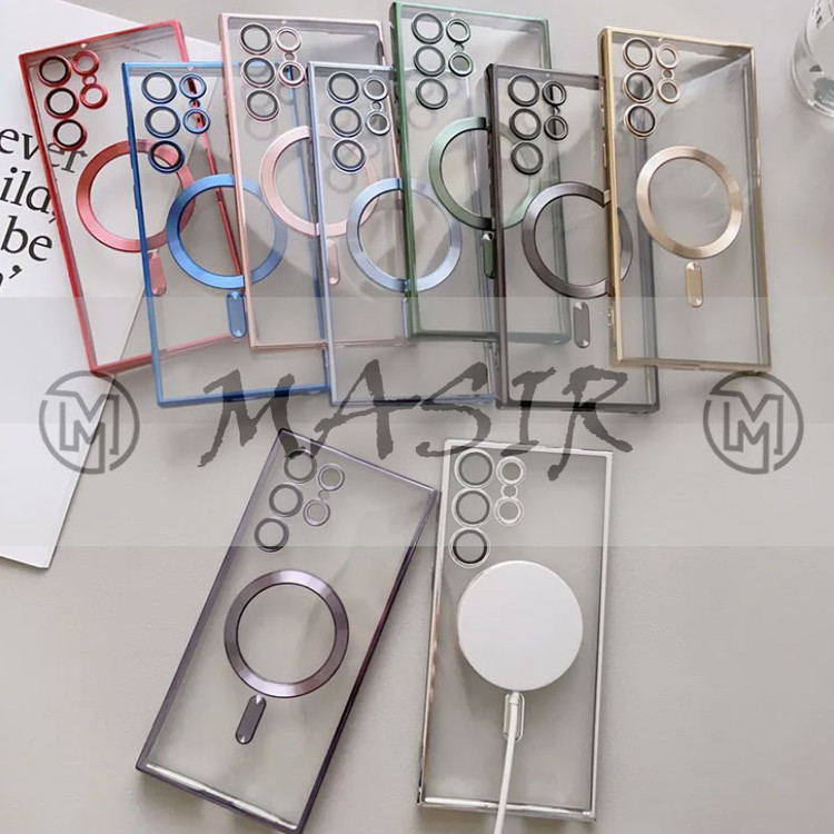 کاور مسیر مدل Magsafe Case With Lens Protector مناسب برای گوشی موبایل سامسونگ Galaxy S24 Ultra