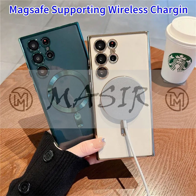 کاور مسیر مدل Magsafe Case With Lens Protector مناسب برای گوشی موبایل سامسونگ Galaxy S24 Ultra