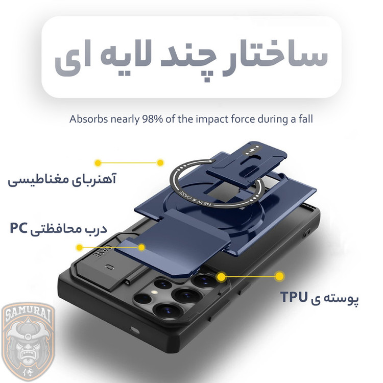 کاور سامورایی مدل Titan مناسب برای گوشی موبایل سامسونگ Galaxy A57 5G