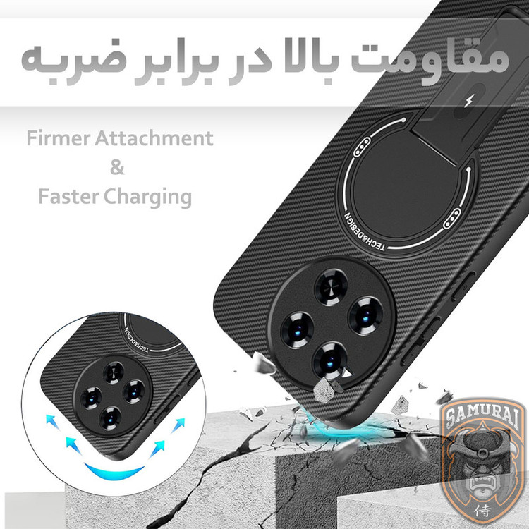 کاور سامورایی مدل Carbon Stand مناسب برای گوشی موبایل تکنو Spark 30 Pro 4G