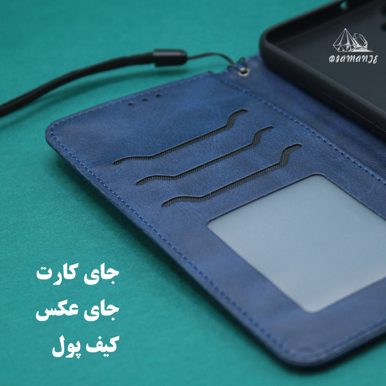 کیف کلاسوری دیامانته مدل Mortand Bk مناسب برای گوشی موبایل شیائومی Redmi Note 15 4G به همراه بندآویز
