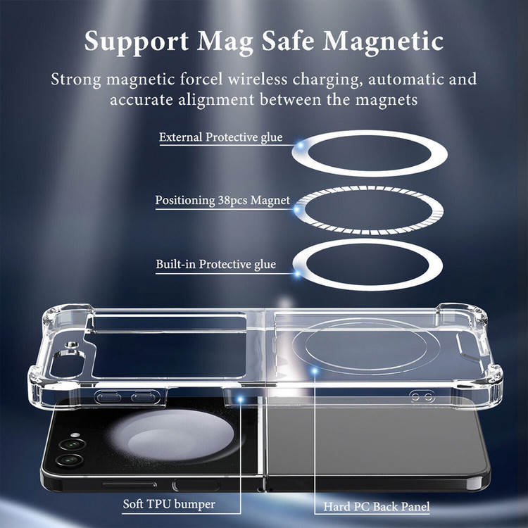 کاور والکری مدل Clear Magsafe Magnetic مناسب برای گوشی موبایل سامسونگ Galaxy Z Flip 5