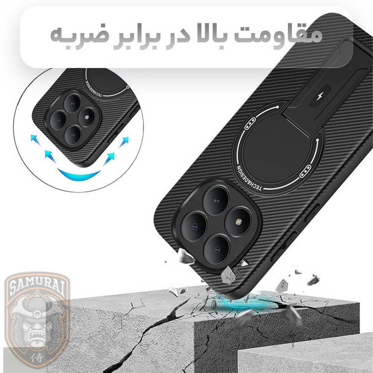 کاور سامورایی مدل Carbon Stand مناسب برای گوشی موبایل شیائومی Redmi Note 15 Pro 5G