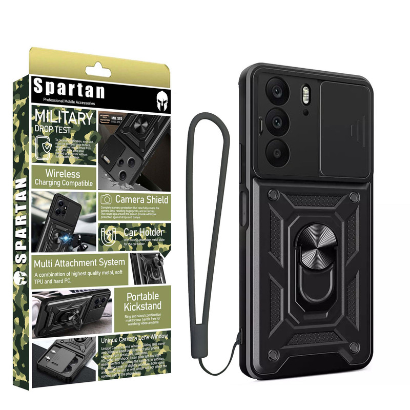 کاور اسپارتان مدل Defender Armor Strap مناسب برای گوشی موبایل ریلمی Realme C75 به همراه بندآویز