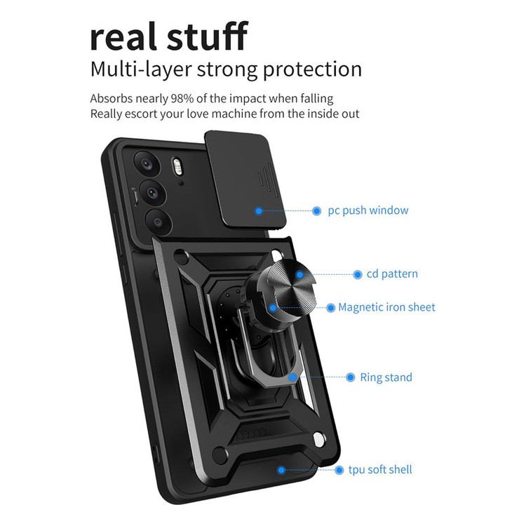 کاور اسپارتان مدل Defender Armor Strap مناسب برای گوشی موبایل ریلمی Realme C75 به همراه بندآویز