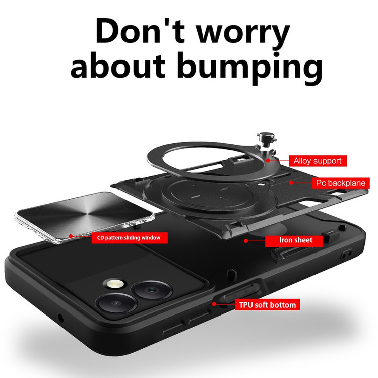 کاور اسپارتان مدل Magnet Ring Strap مناسب برای گوشی موبایل سامسونگ Galaxy A06 به همراه بند آویز