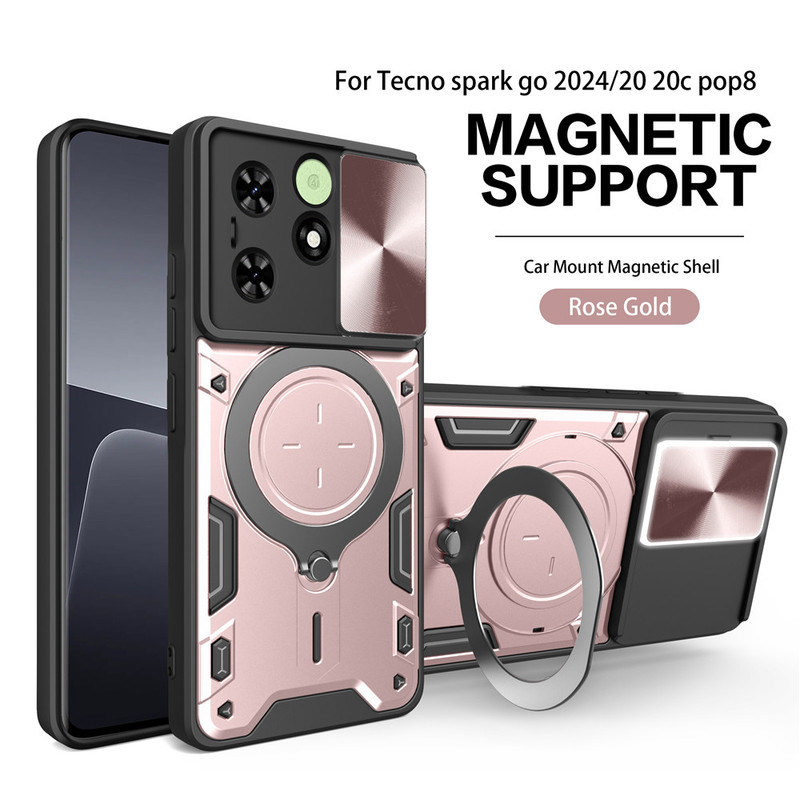 کاور اسپارتان مدل Magnet Ring Strap مناسب برای گوشی موبایل سامسونگ Galaxy A06 به همراه بند آویز