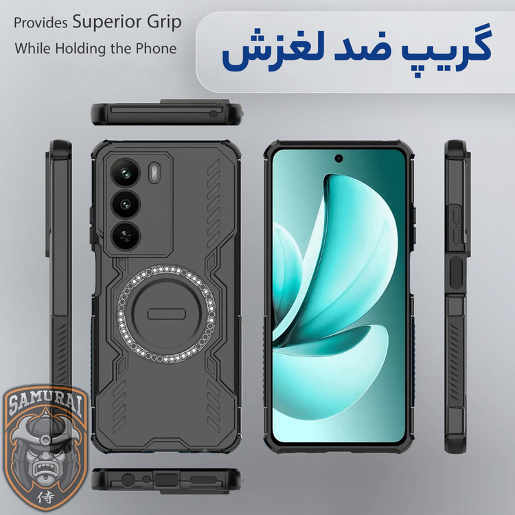 کاور سامورایی مدل Hunter مناسب برای گوشی موبایل ریلمی C71 / ریلمی C75 / ریلمی Narzo 80 Lite 5G