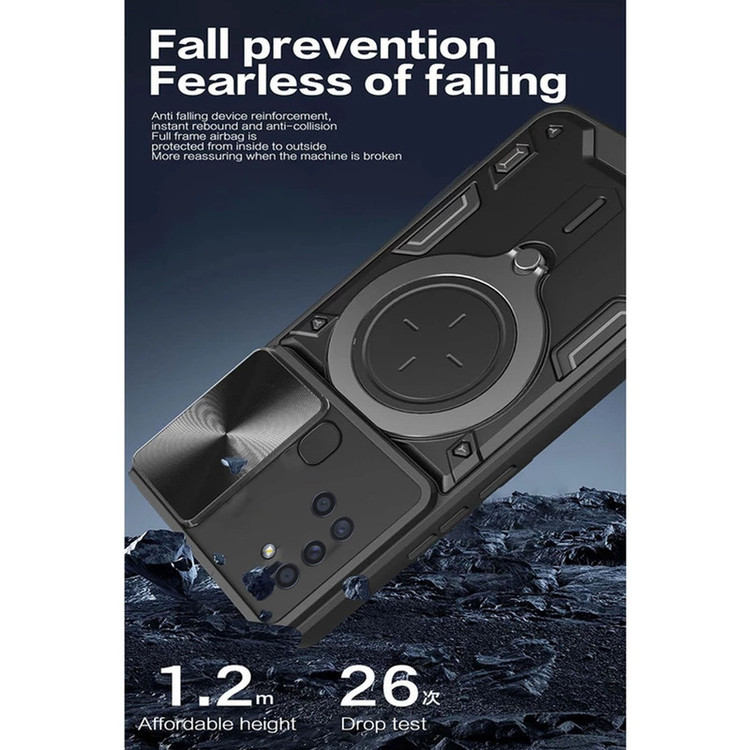کاور اسپارتان مدل Magnet Ring Strap مناسب برای گوشی موبایل سامسونگ Galaxy A21S به همراه بند آویز