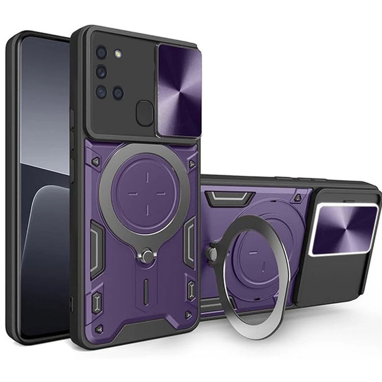 کاور اسپارتان مدل Magnet Ring Strap مناسب برای گوشی موبایل سامسونگ Galaxy A21S به همراه بند آویز