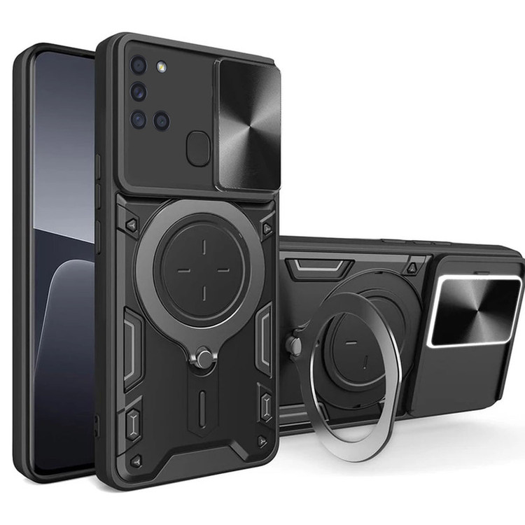کاور اسپارتان مدل Magnet Ring Strap مناسب برای گوشی موبایل سامسونگ Galaxy A21S به همراه بند آویز