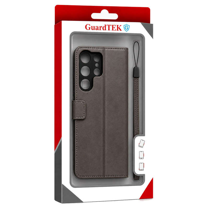 کیف کلاسوری گاردتک مدل  Flip cover strap مناسب برای گوشی موبایل سامسونگ Galaxy S23 Ultra به همراه بند