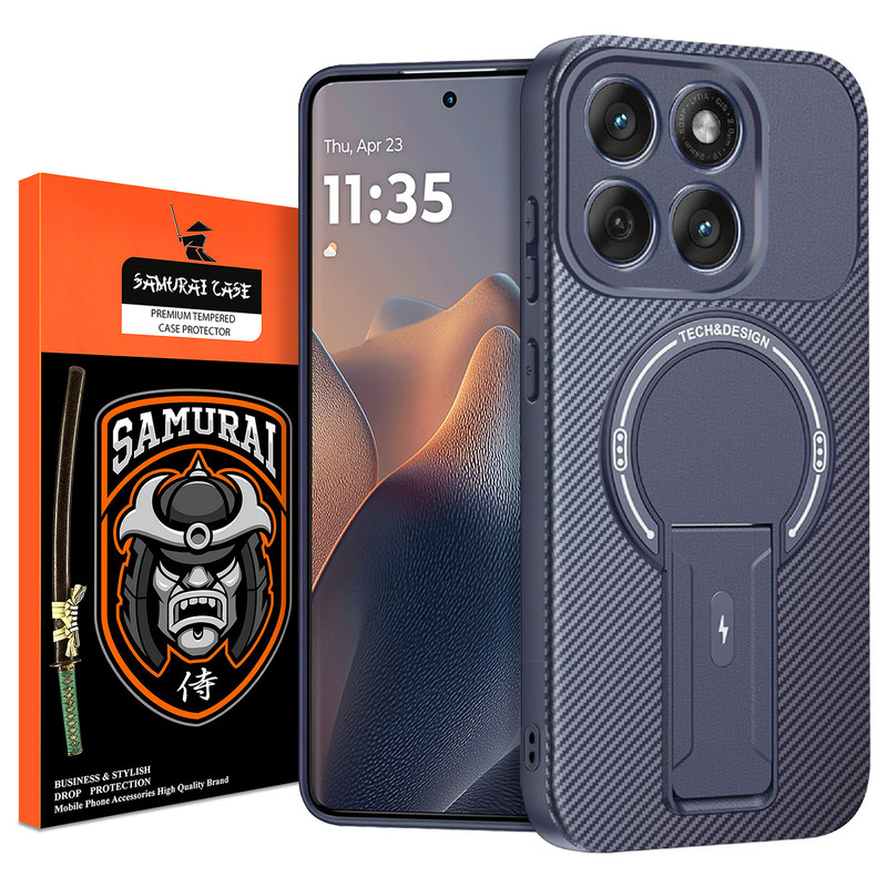 کاور سامورایی مدل Carbon Stand مناسب برای گوشی موبایل موتورولا Edge 60 Fusion