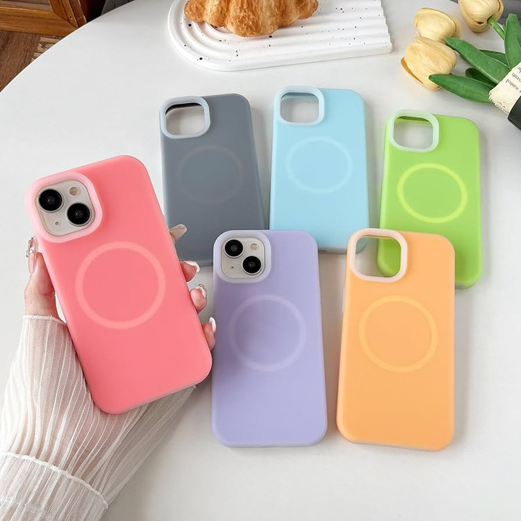 کاور طرح سیلیکون پاک کنی مگ سیف دار مناسب برای گوشی موبایل اپل IPHONE 13/14/15