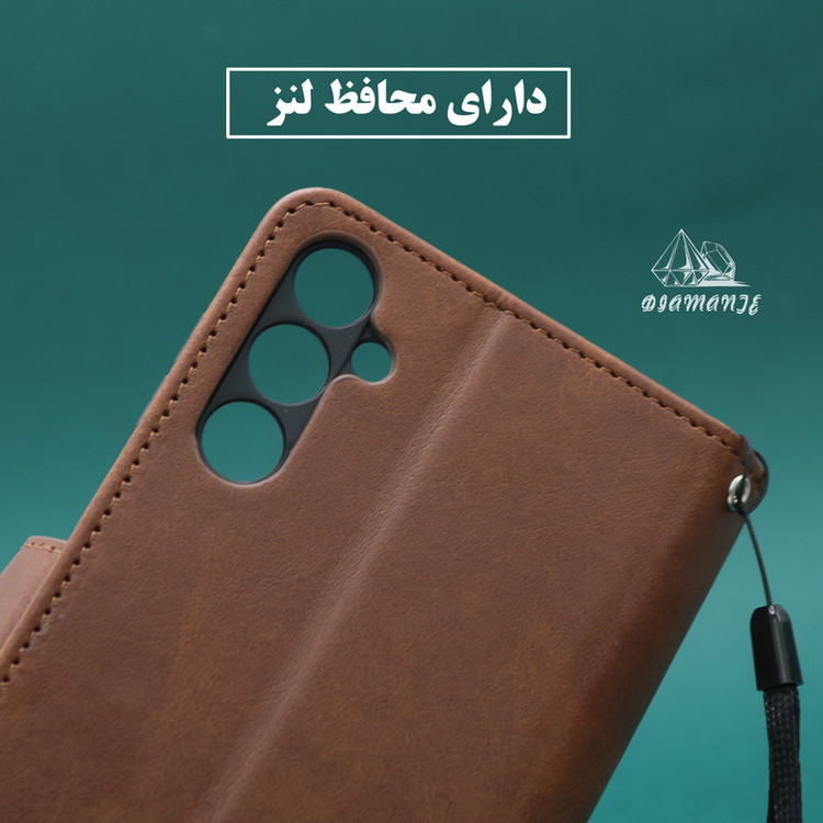 کیف کلاسوری دیامانته مدل Scusa Bk مناسب برای گوشی موبایل سامسونگ Galaxy A07 به همراه بند آویز