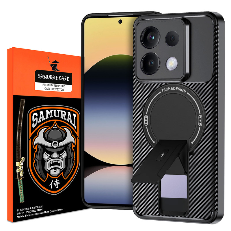 کاور سامورایی مدل Carbon Stand مناسب برای گوشی موبایل شیائومی Redmi Note 14s
