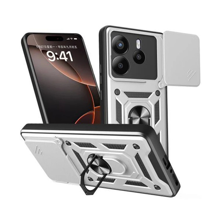 کاور اسپارتان مدل Defender Armor مناسب برای گوشی موبایل شیائومی Redmi Note 14 4G به همراه بندآویز و پاپ سوکت