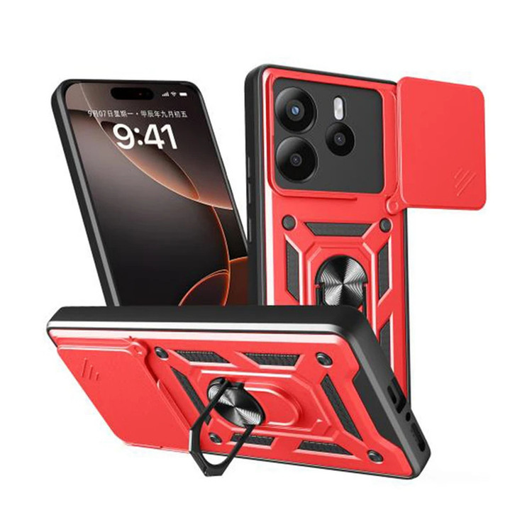 کاور اسپارتان مدل Defender Armor مناسب برای گوشی موبایل شیائومی Redmi Note 14 4G به همراه بندآویز و پاپ سوکت