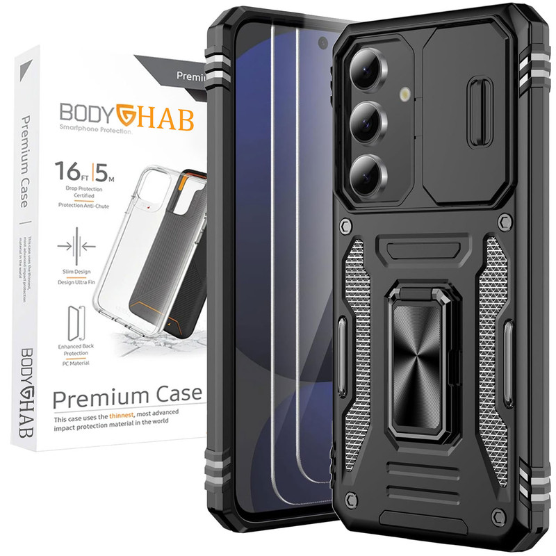 کاور بادی قاب مدل camshield Pro_S24FE مناسب برای گوشی موبایل سامسونگ Galaxy S24 FE