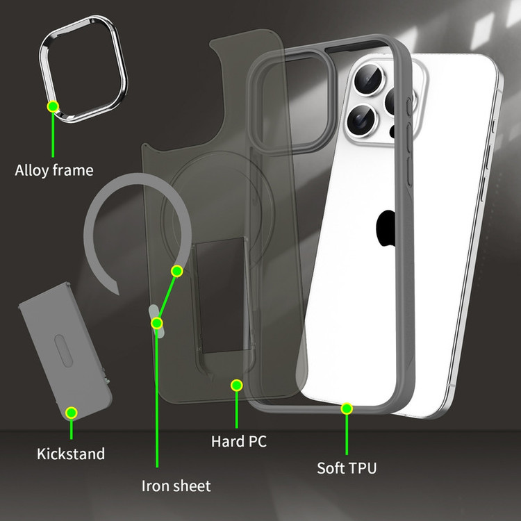 کاور بادیگارد مدل New Stand مناسب برای گوشی موبایل اپل iPhone 16 Pro Max