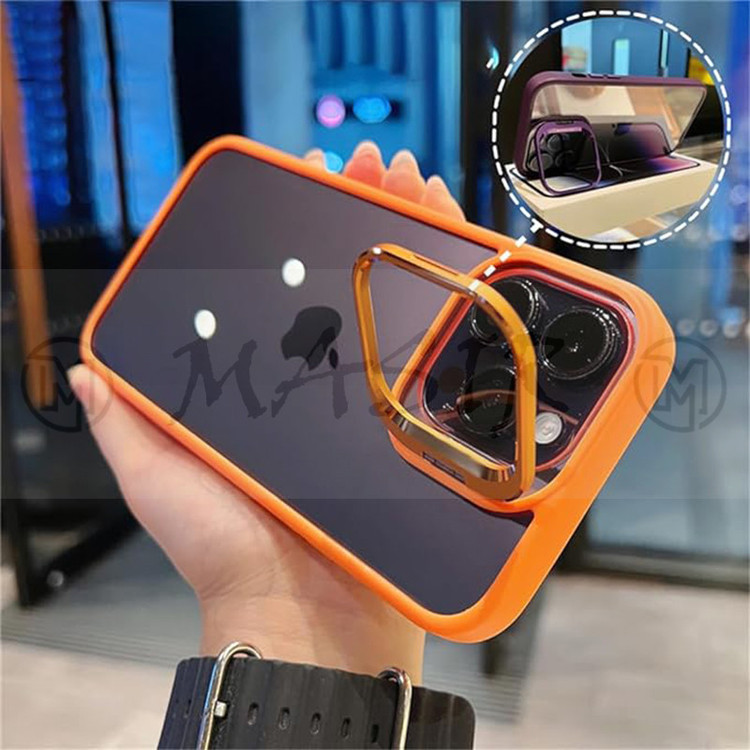 کاور مسیر مدل Bracket Stand مناسب برای گوشی موبایل اپل Iphone 13 Pro Max به همراه محافظ لنز