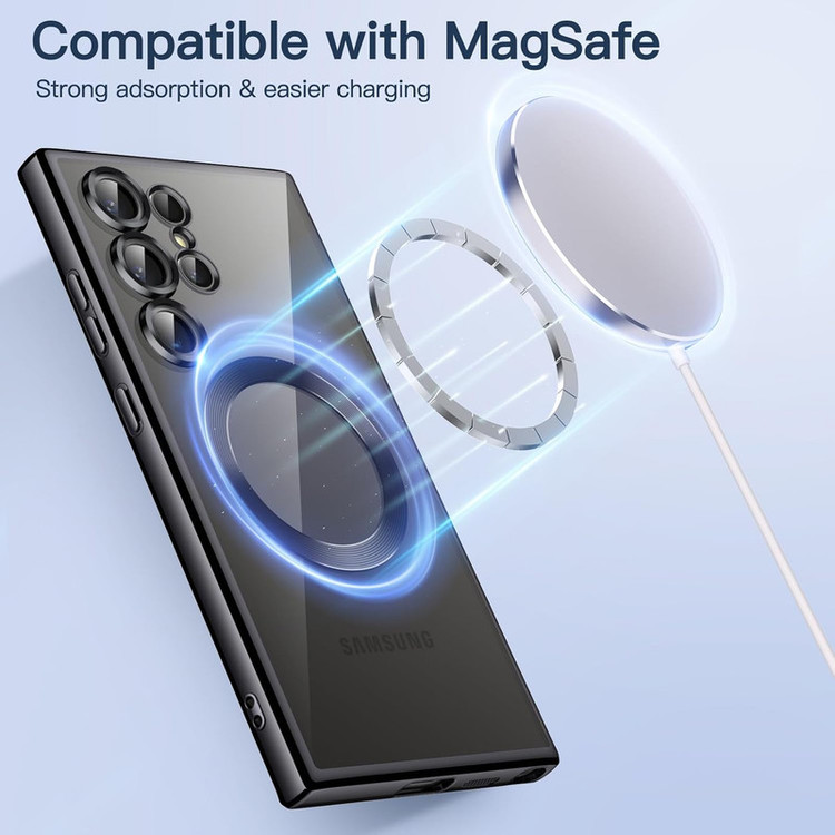 کاور بادی قاب مدل Magsafe-S24ULTRA طرح الکترو مگ سیف مناسب برای گوشی موبایل سامسونگ Galaxy S24 Ultra