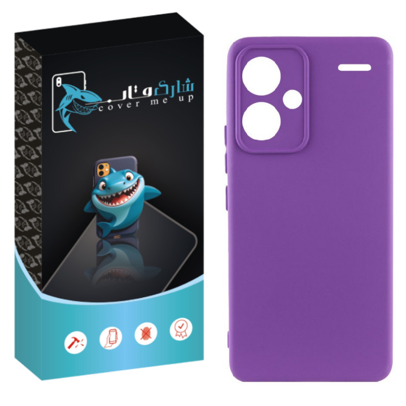 کاور شارک قاب مدل سیلیکونی پاک کنی مناسب برای گوشی موبایل شیائومی Redmi Note 13 Pro Plus