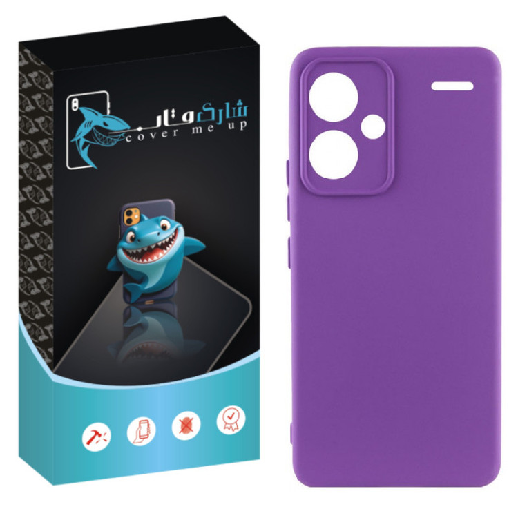 کاور شارک قاب مدل سیلیکونی پاک کنی مناسب برای گوشی موبایل شیائومی Redmi Note 13 Pro Plus
