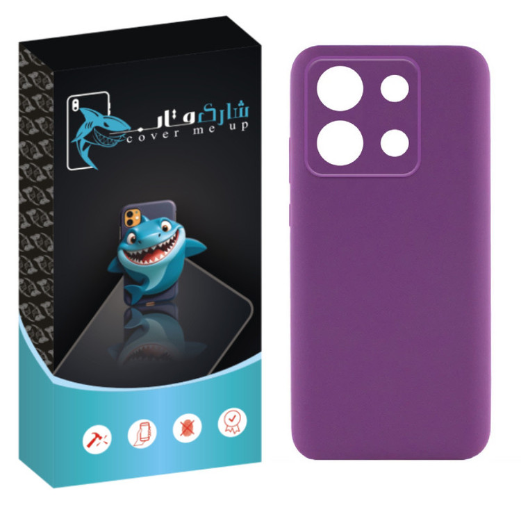 کاور شارک قاب مدل سیلیکونی پاک کنی مناسب برای گوشی موبایل شیائومی Redmi Note 13 Pro 5G