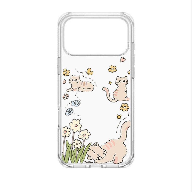کاور طرح Cat & Flower  مناسب برای گوشی موبایل اپل IPhone 17 Pro Max