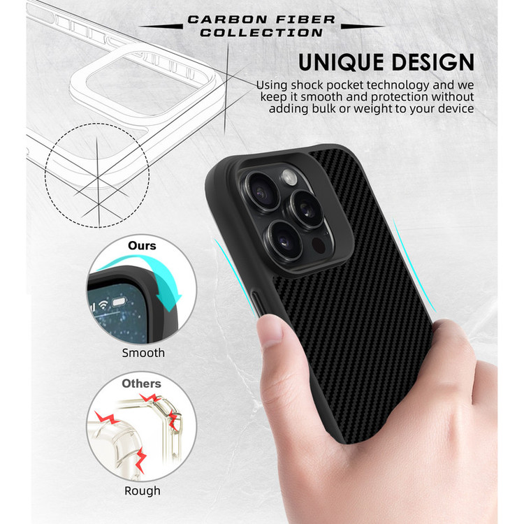 کاور سامورایی مدل Carbon Fiber مناسب برای گوشی موبایل اپل iPhone 16 Pro Max