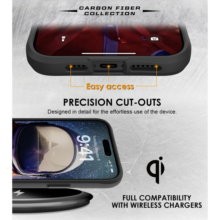 کاور سامورایی مدل Carbon Fiber مناسب برای گوشی موبایل اپل iPhone 16 Pro Max