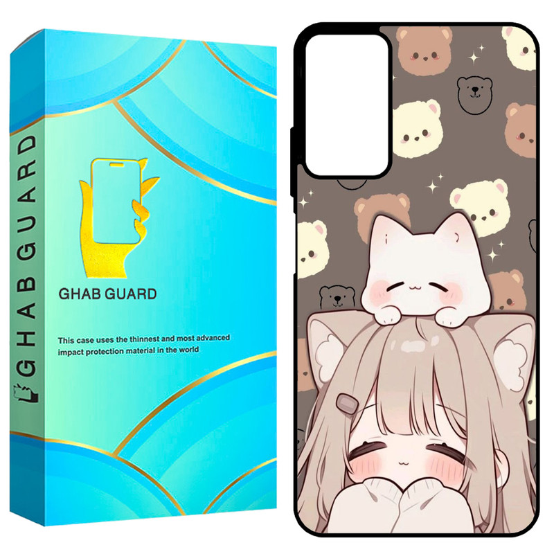 کاور قاب گارد طرح دختر و گربه مدل GCHPN11P مناسب برای گوشی موبایل شیائومی  Redmi Note 11 Pro 4G / Redmi Note 11 Pro 5G / Redmi Note 12 Pro 4G