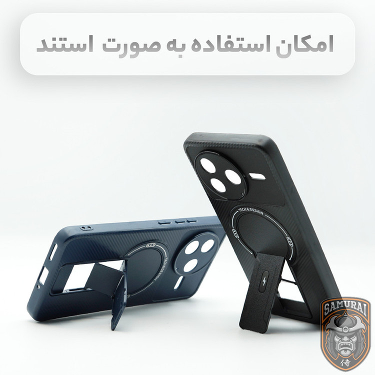 کاور سامورایی مدل Carbon Stand مناسب برای گوشی موبایل شیائومی Poco F7 Pro